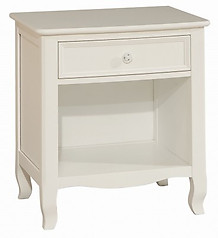 Bolton Furniture Emma 1 Drawer Nightstand White