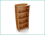 Legar Furniture 59? x 31? Bookcase Amber Bamboo