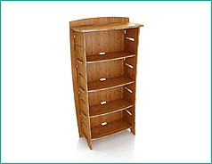Legar Furniture 59? x 31? Bookcase Amber Bamboo