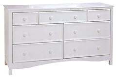 Bolton Furniture Wakefield 7 Drawer Dresser White