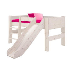 Popsicle Furniture Midsleeper with Slide ~ White Wash