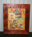 Vintage Canvas Print w/Hand Painting (Boys Book of Adventure)