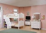 Emma Bunk Bed w/ Stairs, White
