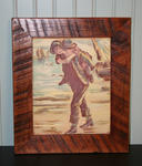 Vintage Canvas Print w/Hand Painting (Dad and Boy)