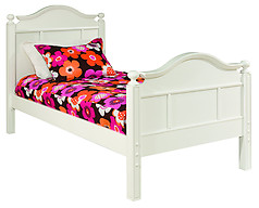 Bolton Furniture Emma Twin Bed with Tall Headboard White