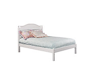 Bolton Furniture Emma Full Bed with Tall Headboard and Low Footboard White