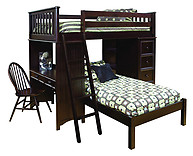 Bolton Furniture Mission SSS Loft Bed Espresso
