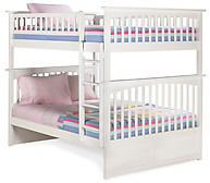 Atlantic Furniture Columbia Bunk Bed Full over Full White