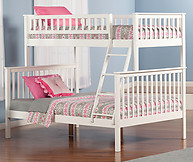 Atlantic Furniture Woodland Bunk Bed Twin over Full White