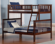 Atlantic Furniture Woodland Bunk Bed Twin over Full Antique Walnut