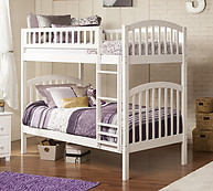 Atlantic Furniture Richland Bunk Bed Twin over Twin White