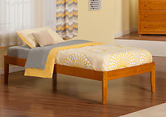 Atlantic Furniture Concord Bed Twin XL Caramel Latte
