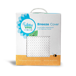 Lullaby Earth Breeze Breathable Washable Crib Mattress Cover White