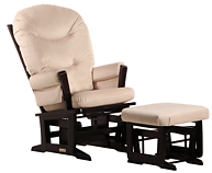 Dutailier C00-64A Silver Modern Glider and Ottoman Combo