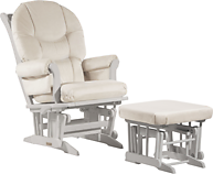 Dutailier C20-81C Platinum Sleigh Glider Multiposition Recline and Ottoman Combo