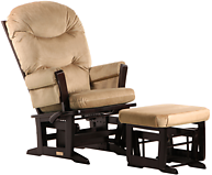 Dutailier C20-84A Platinum Modern Glider Multiposition Recline and Ottoman Combo