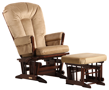 Dutailier C26-82B Platinum Plus Two Post Glider Multiposition, Recline and Nursing Ottoman Combo