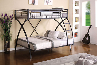 Furniture of America Apollo Bunk Bed Gun Metal