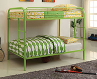 Furniture of America Rainbow Twin/Twin Bunk Bed Green