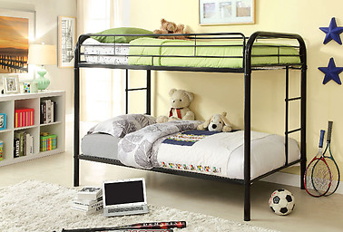 Furniture of America Rainbow Twin/Twin Bunk Bed Black