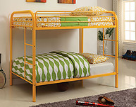 Furniture of America Rainbow Twin/Twin Bunk Bed Orange