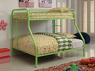 Furniture of America Rainbow Twin/Full Bunk Bed Green