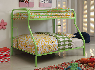 Furniture of America Rainbow Twin/Full Bunk Bed Green