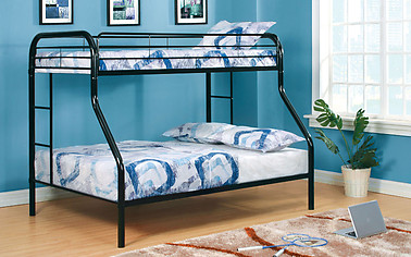 Furniture of America Rainbow Twin/Full Bunk Bed Black