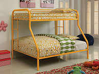 Furniture of America Rainbow Twin/Full Bunk Bed Orange