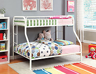 Furniture of America Rainbow Twin/Full Bunk Bed White