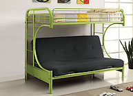 Furniture of America Rainbow Twin/Futon Base Bunk Bed Green