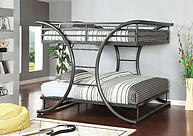 Furniture of America Lexis Bunk Bed Gun Metal