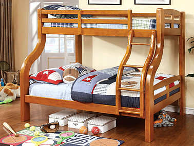 Furniture of America Solpine Bunk Bed Oak