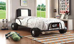 Furniture of America Power Racer Twin Bed Black