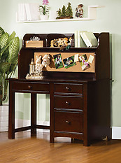 Furniture of America Omnus Desk with Hutch Dark Walnut