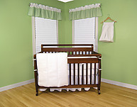 Trend Lab Classic White Pique 3PC Crib Bedding 