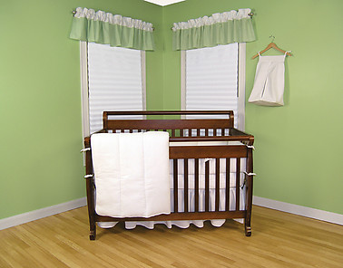 Trend Lab Classic White Pique 3PC Crib Bedding 