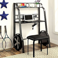 Furniture of America GT Racer Desk with Stool