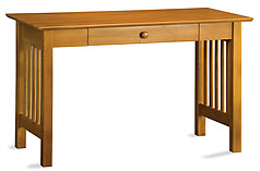 Atlantic Furniture Mission Desk with Drawer Caramel Latte