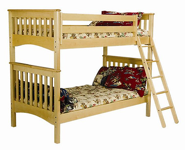 Bolton Furniture Mission Bunk Natural, Bolton Mission Twin Bed