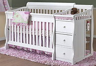 Sorelle Furniture Tuscany 4-in-1 Crib with Changer White