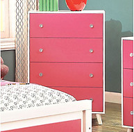 Furniture of America Alivia Chest Pink & White