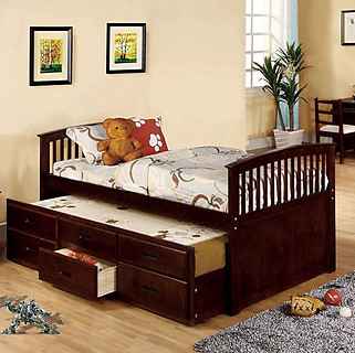 Furniture of America Bella Bed Dark Walnut