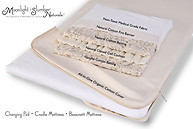 Natural Cotton Bassinet Mattress w/All in One Organic Cotton Coverlet