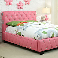 Furniture of America Juilliard Bed Pink