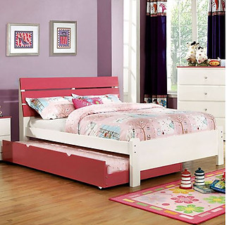 Furniture of America Kimmel Bed Pink & White
