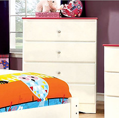 Furniture of America Kimmel Chest Pink & White