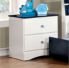 Furniture of America Kimmel Nightstand Blue & White