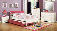 Furniture of America Kimmel Collection 4-Piece Set Pink & White