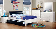 Furniture of America Kimmel Collection 4-Piece Set Blue & White
